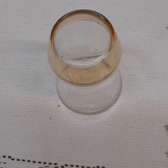 2-Pc. bundle of depression Indiana Marigold amber bowl and toothpick holder. - Picture 8 of 11